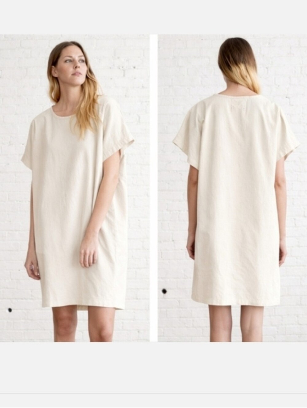 LAUREN MANOOGIAN CAFTAN COTTON DRESS IN NATURAL